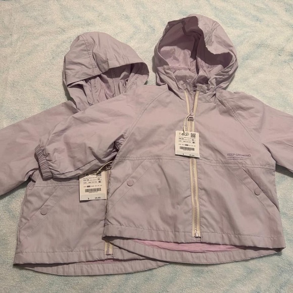 Zara Jackets & Coats New Zara Baby Purple Nylon Jacket Rain Jacket